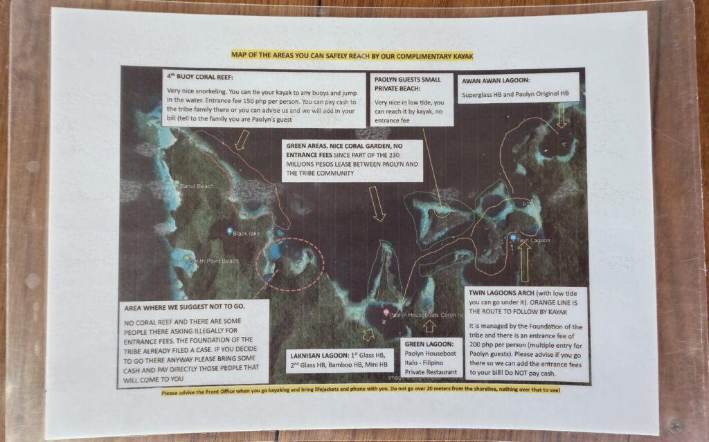 Paolyn Houseboats提供的地圖翻拍